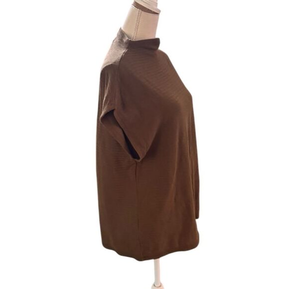 Madewell Oversized Funnelneck Tunic Top in Golden Spinach S - Picture 5 of 8